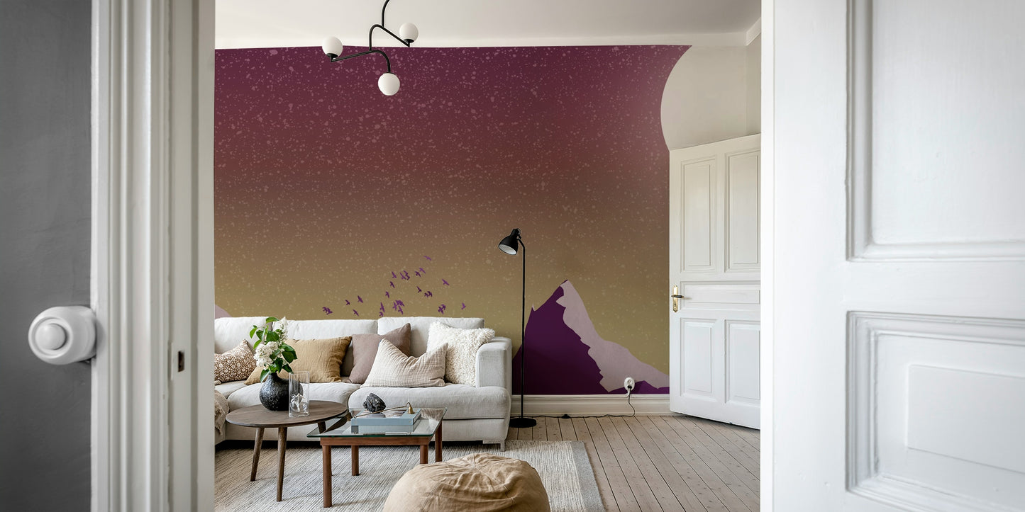 Lilla toppe under månen tapet