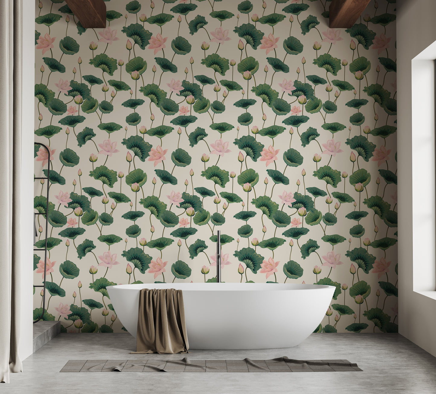 Lotus flower wallpaper with calming hues