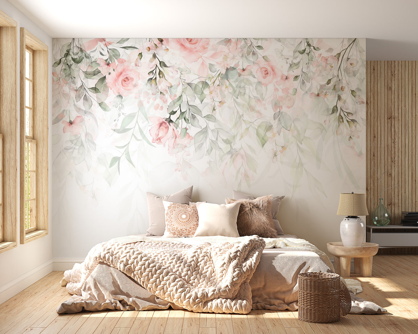 Airy Watercolor Floral Wallpaper Style