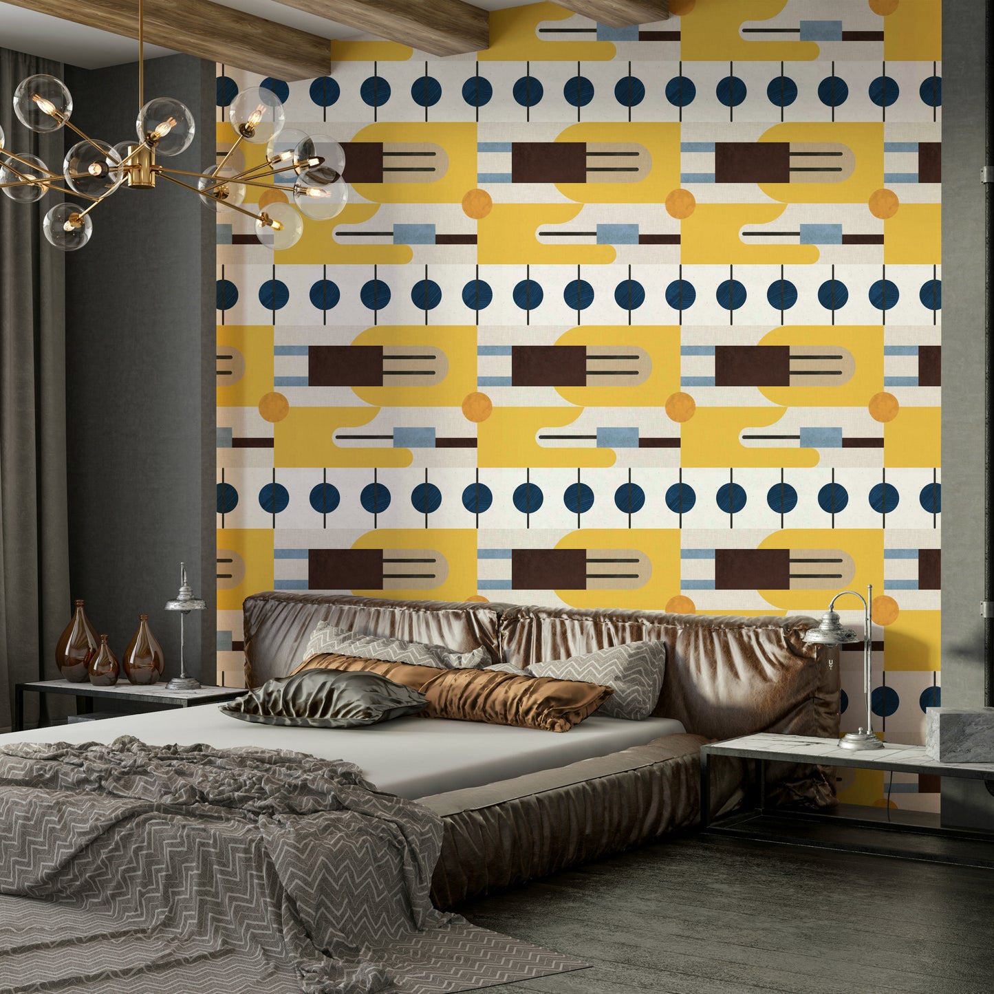 Gylden times nuancer tapet