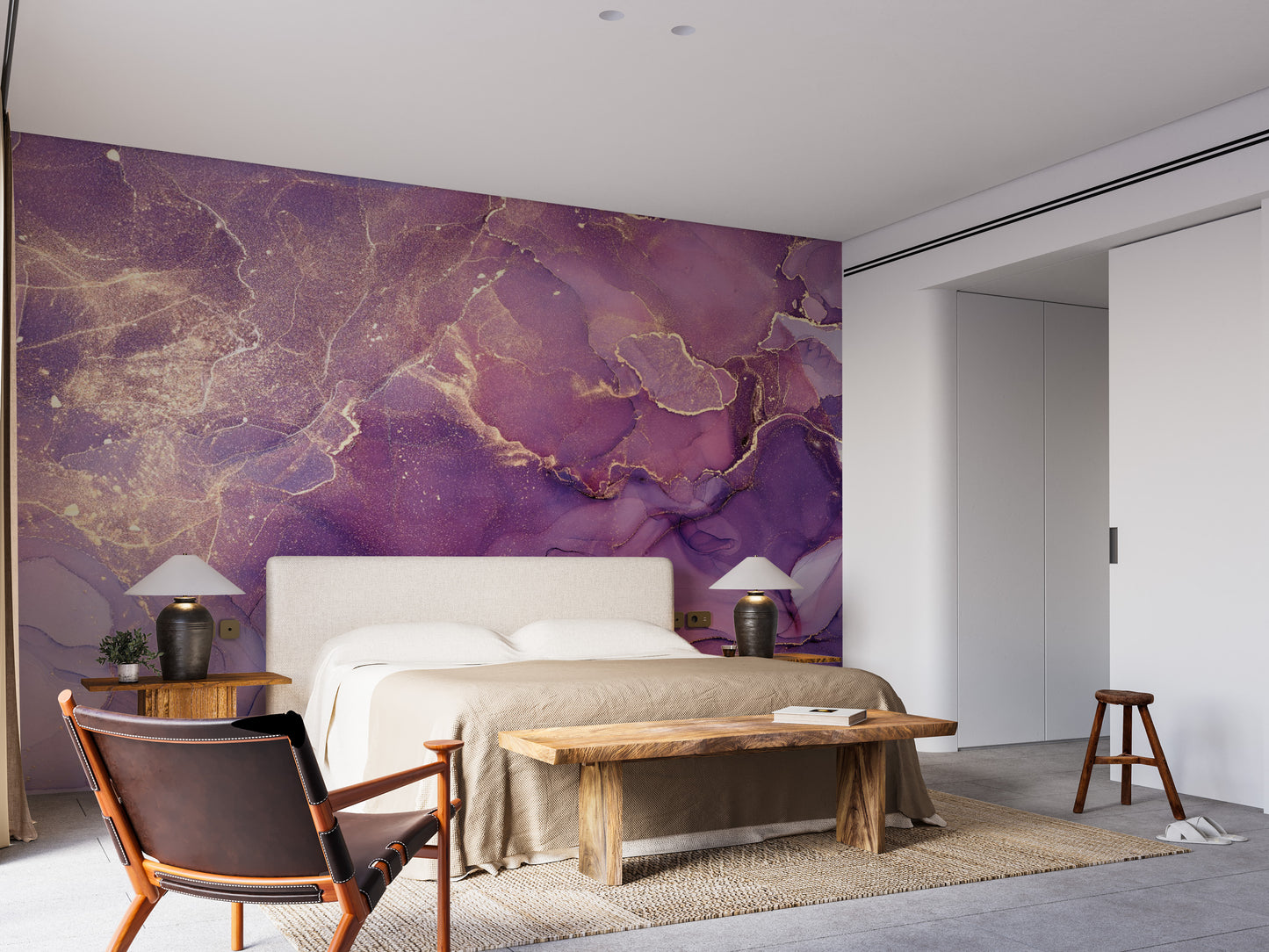 Artistic colorful marble mural for stylish living spaces.