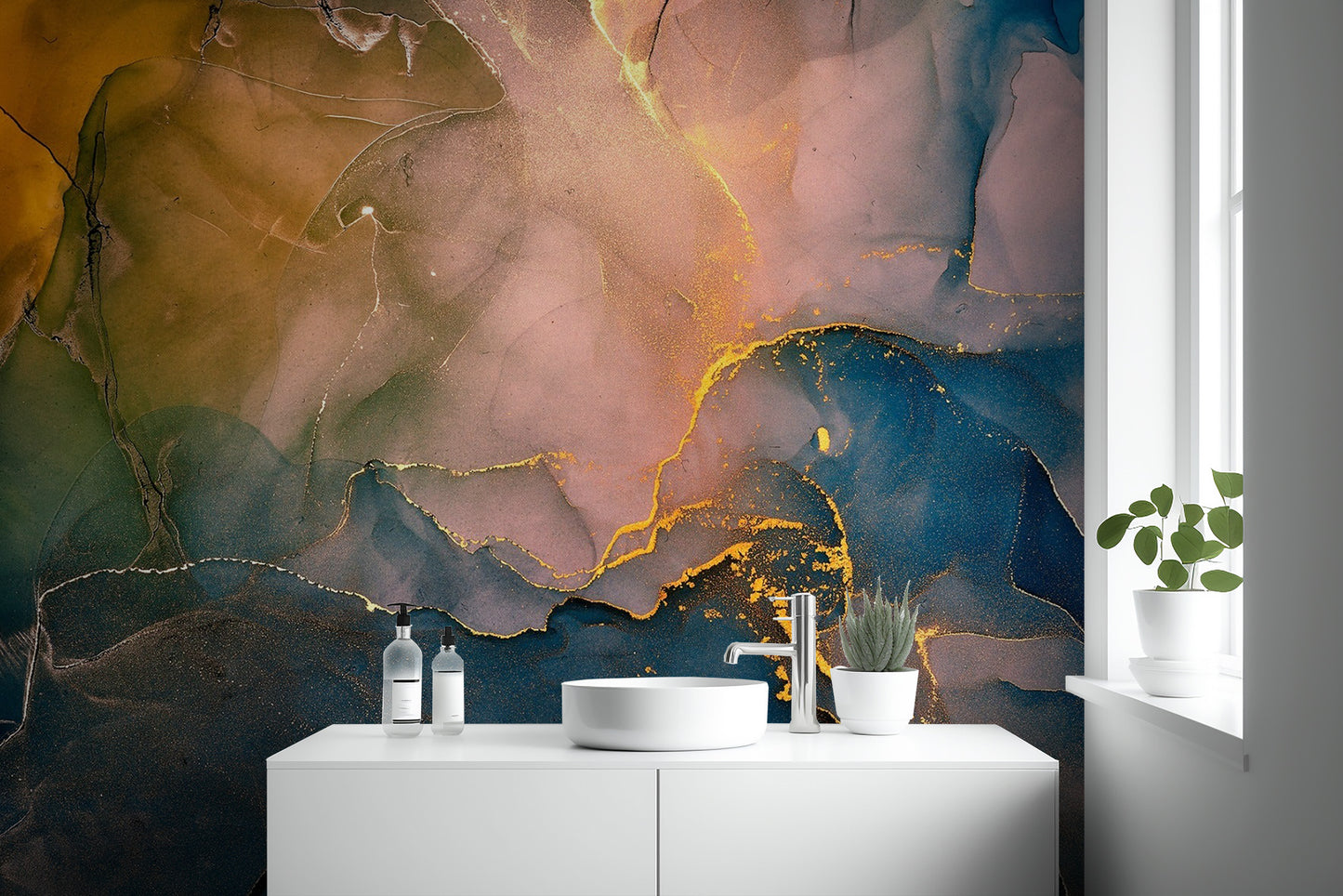 Bold Alcohol Ink Medley Mural