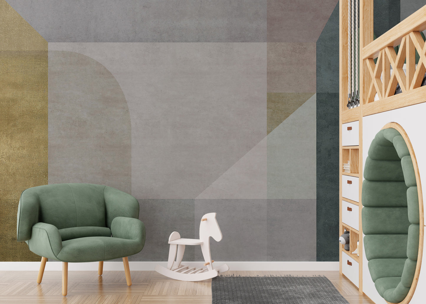 Dreamy geometric pastel tones wallpaper art