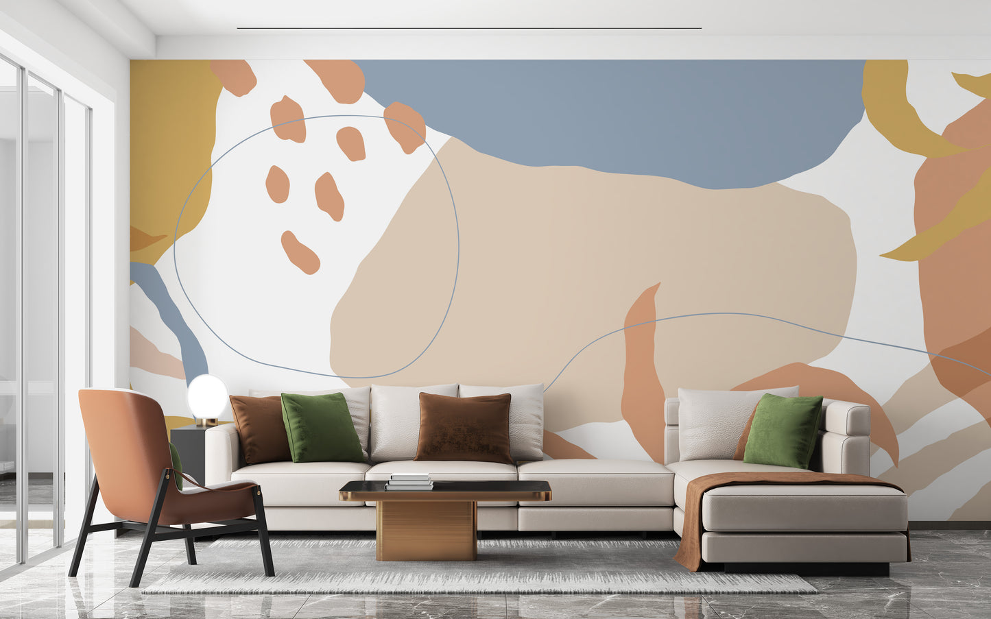 Geometric vector shape wallpaper with style