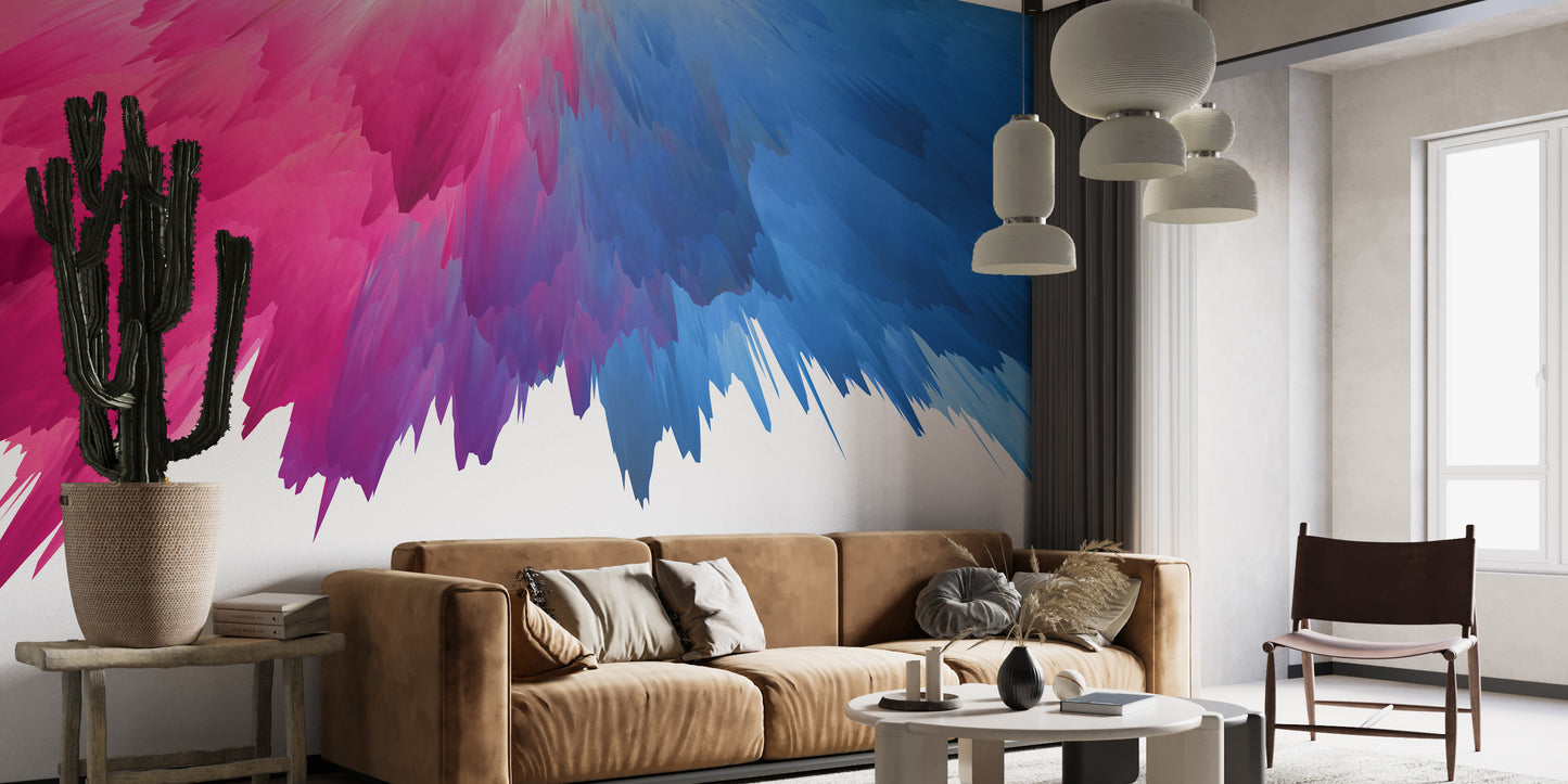 Rainbow splash wall art for interiors