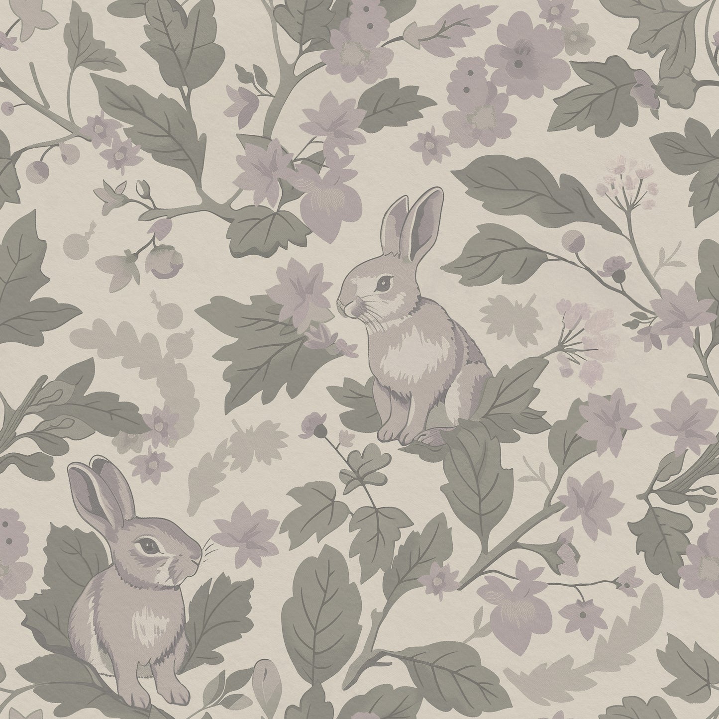 Woodland Garden - Dusty lavendel tapet