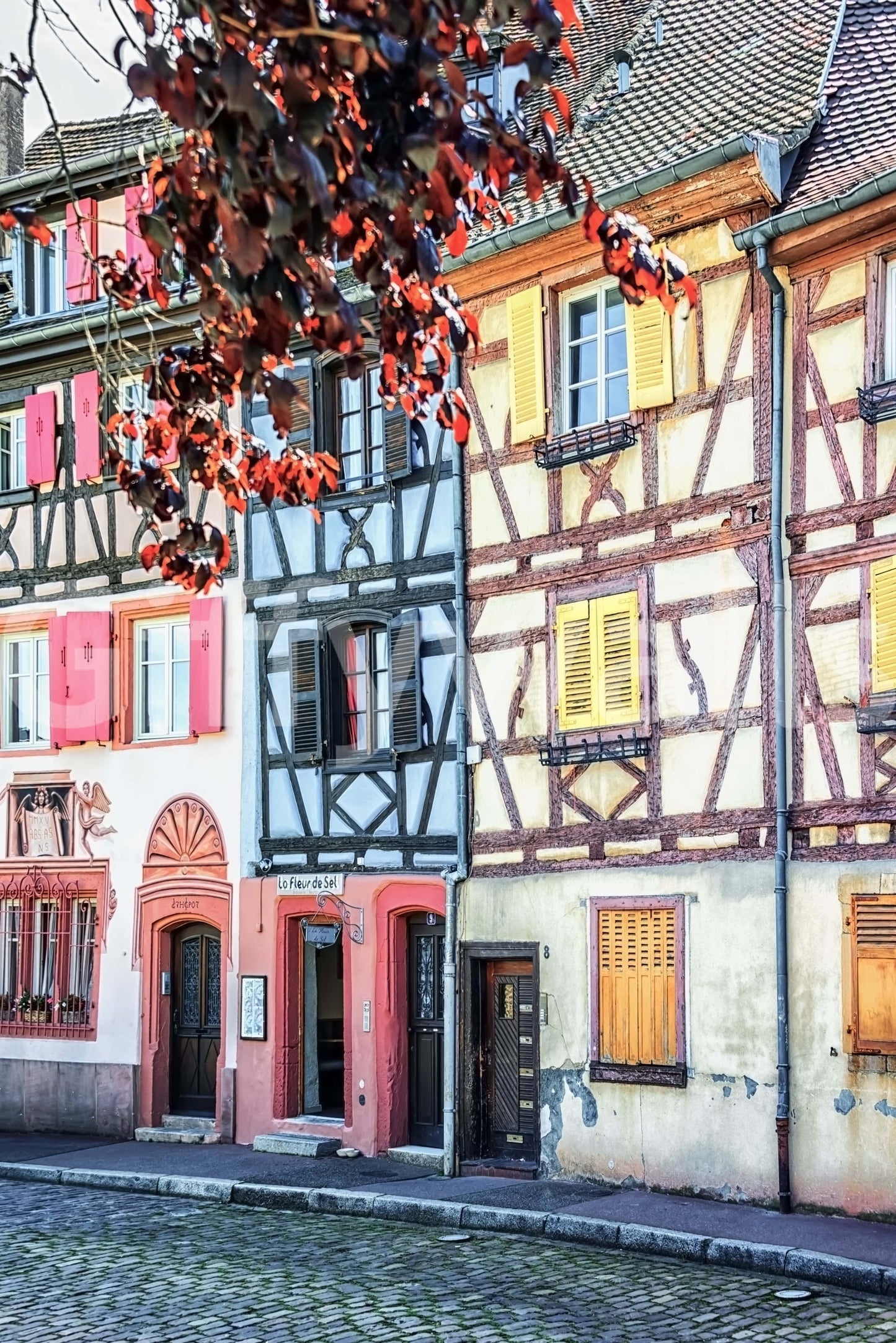 Fresque murale vintage d'Alsace