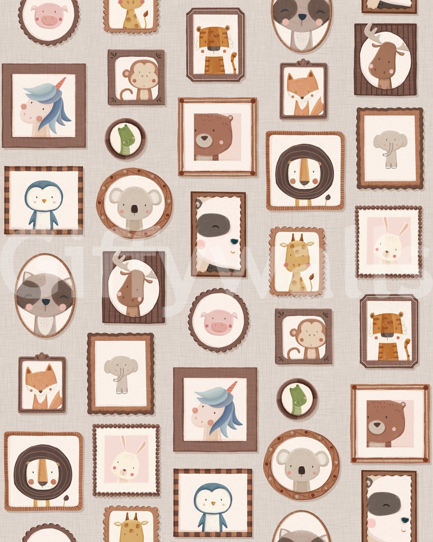Animal Gallery Wall Wallpaper