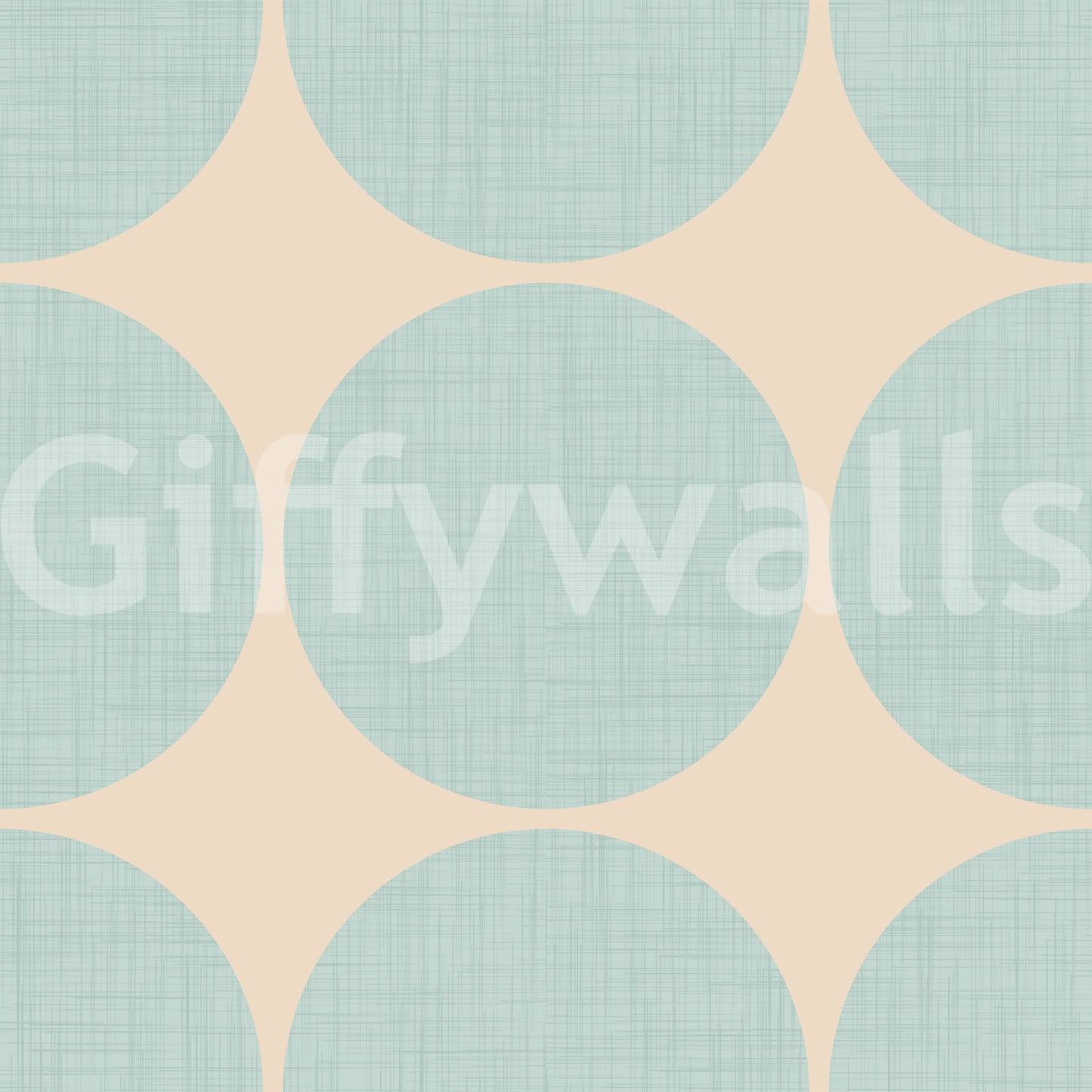 Graphic wallpaper design showcasing large aqua spheres in a structured grid layout