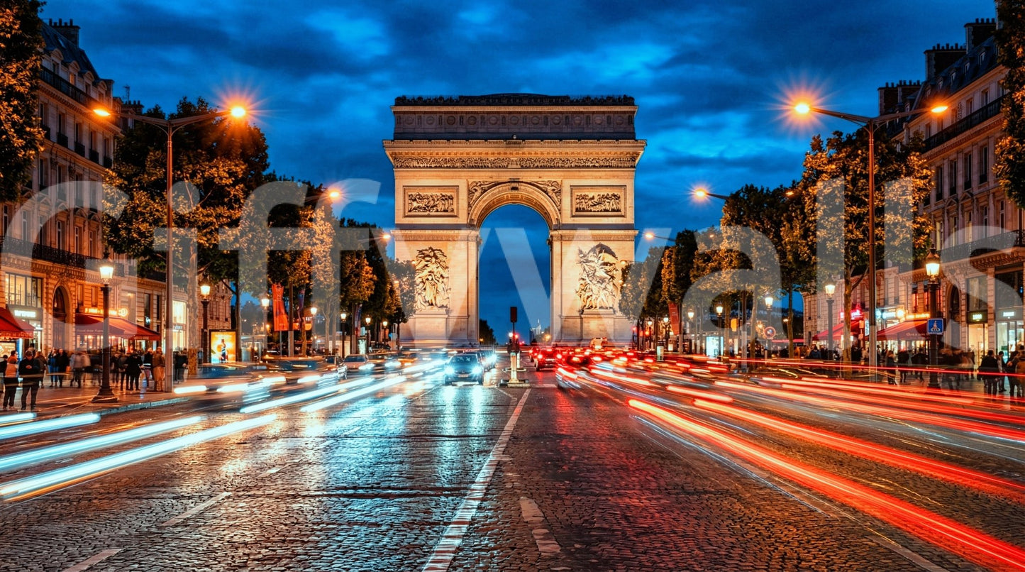 Mural de pared Arco del Triunfo: Fiebre del atardecer