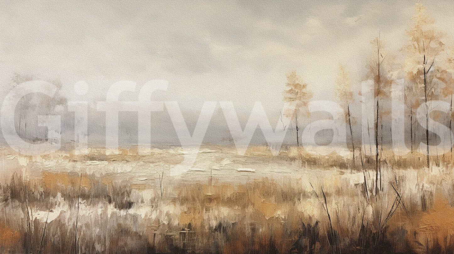 Fresque murale prairie automnale éthérée -2816792