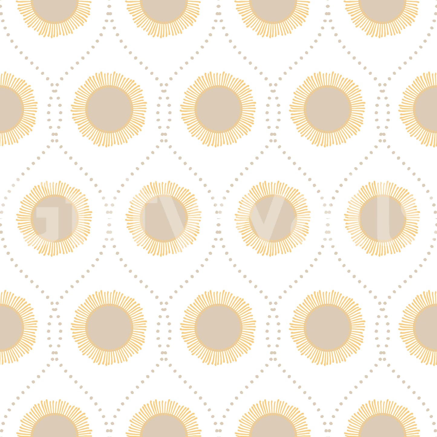 Pretty sunflower esque wallpaper Trellis shape background.