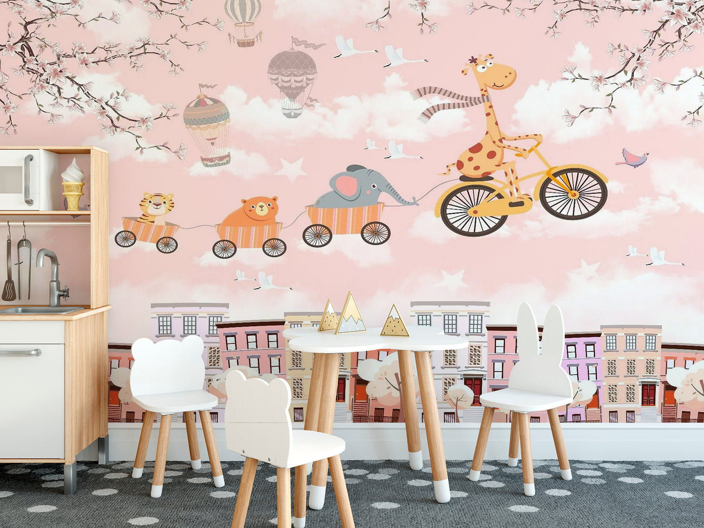 Self-stick wallpaper for children's rooms
