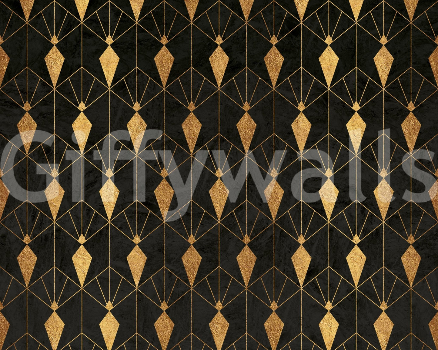 Art Deco-inspired wallpaper mural adding glamour to interiors
