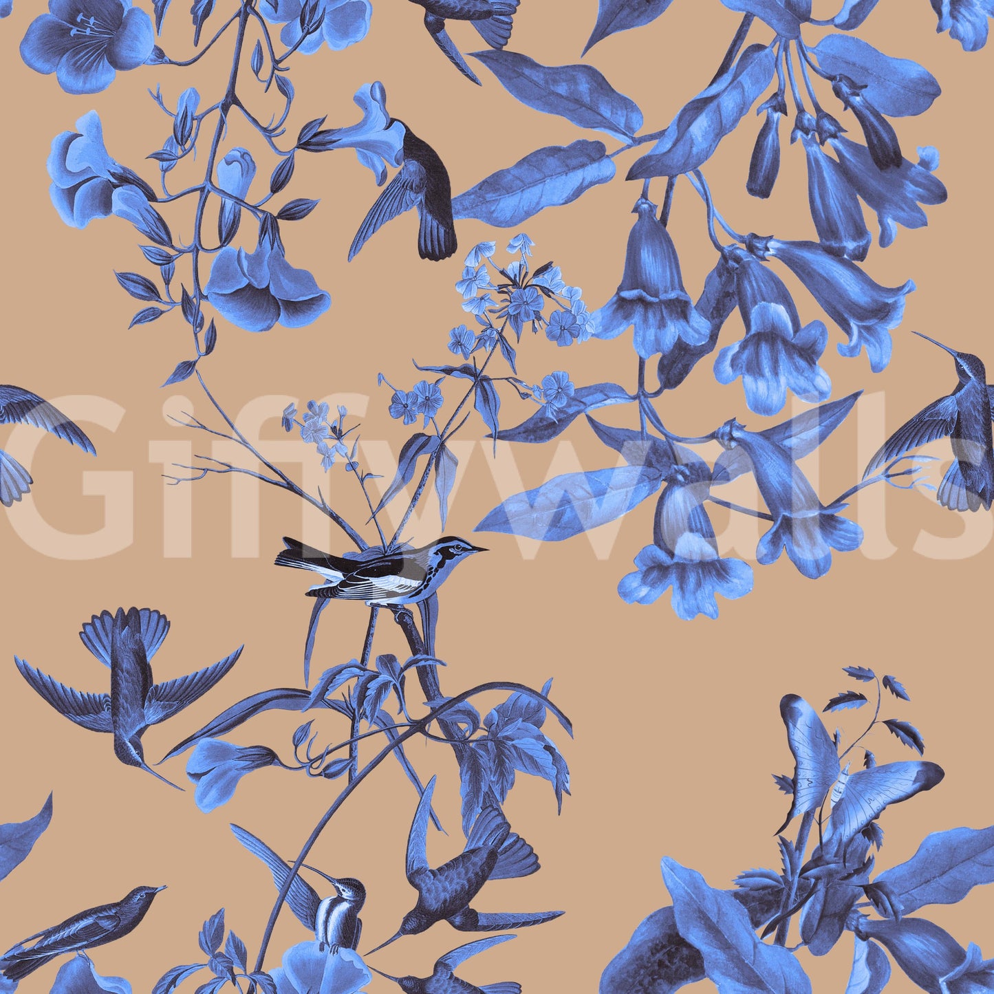 A high-quality serene flower wall mural for walls.