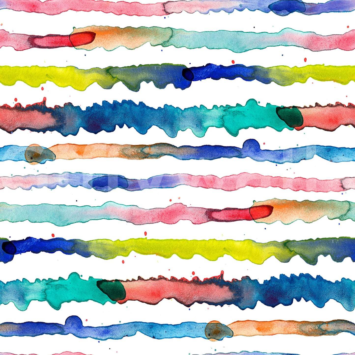 Gradient akvarelstriber blå tapet