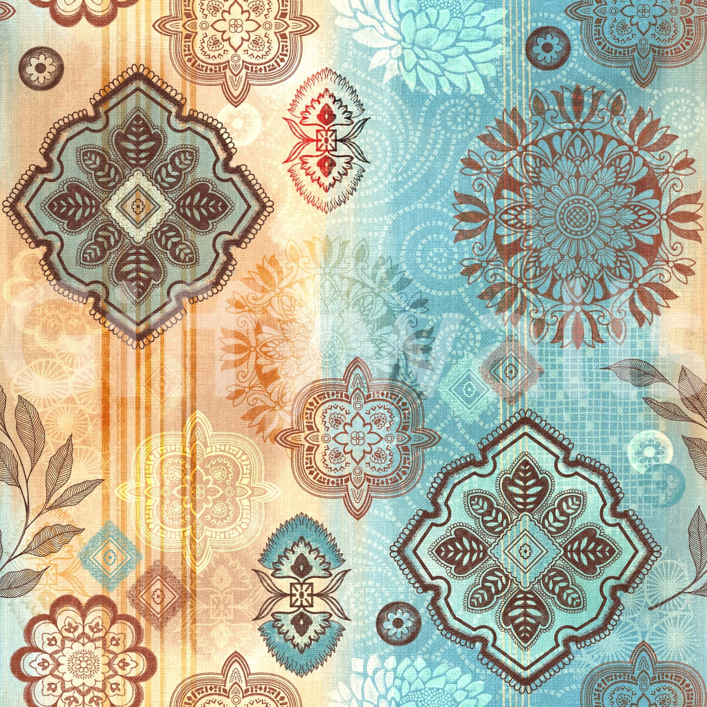 Earthy Boho Chic Wallpaper — modern bohemian design with natural color palette and textures.