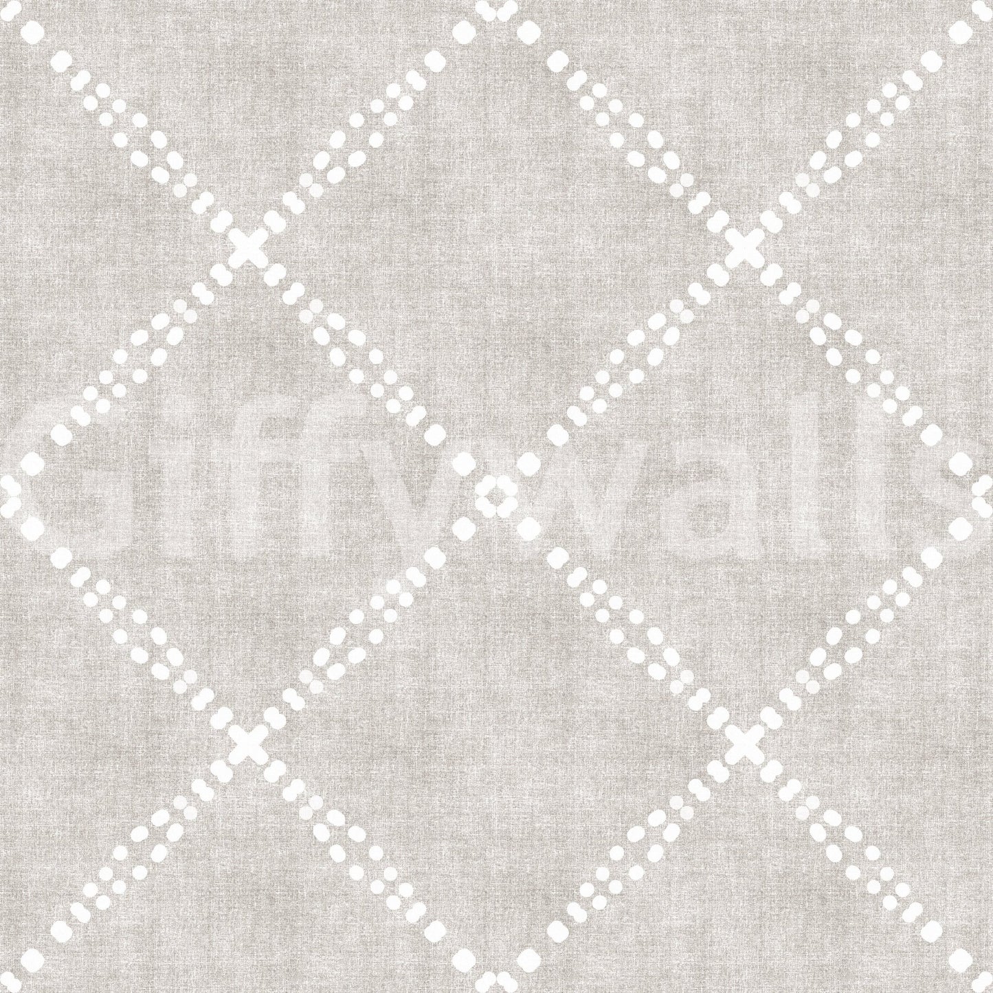 Boho Dotted Trellis Grunge Neutral Wallpaper