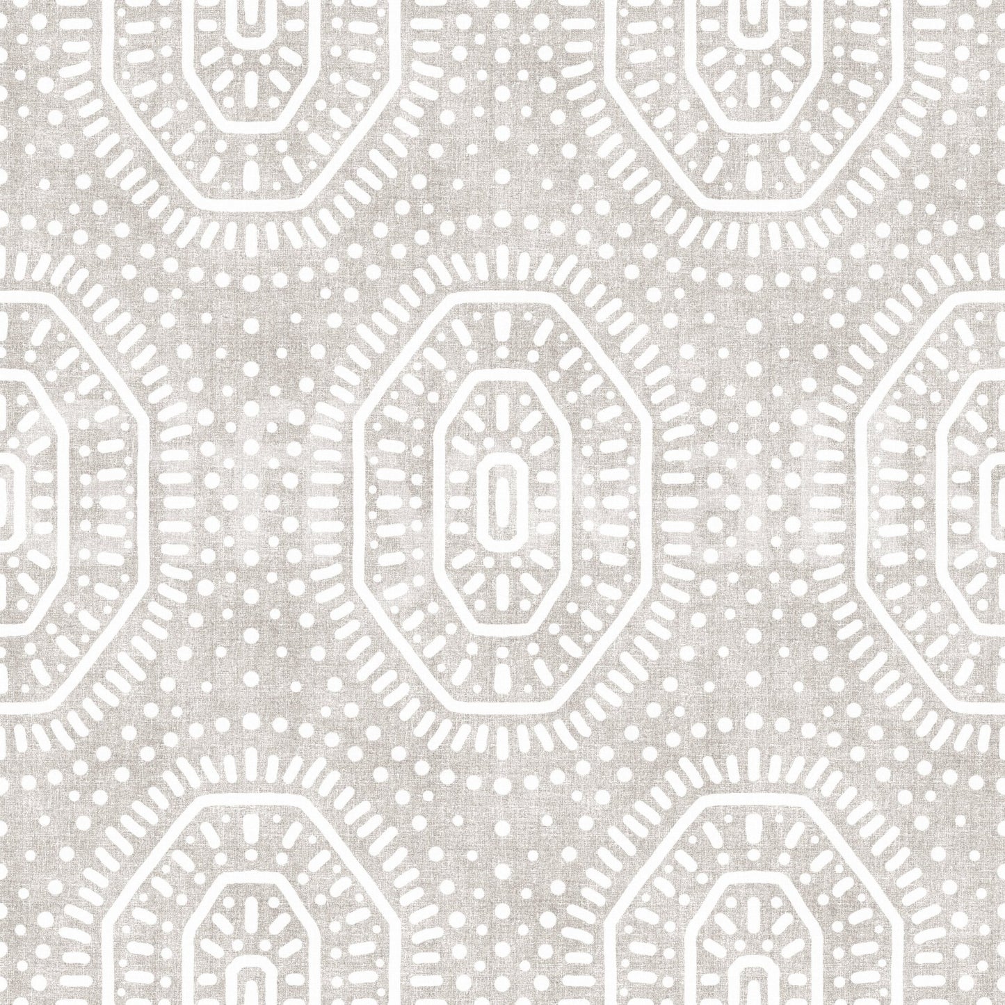 Boho Octagons Crochet Grunge Neutral Wallpaper
