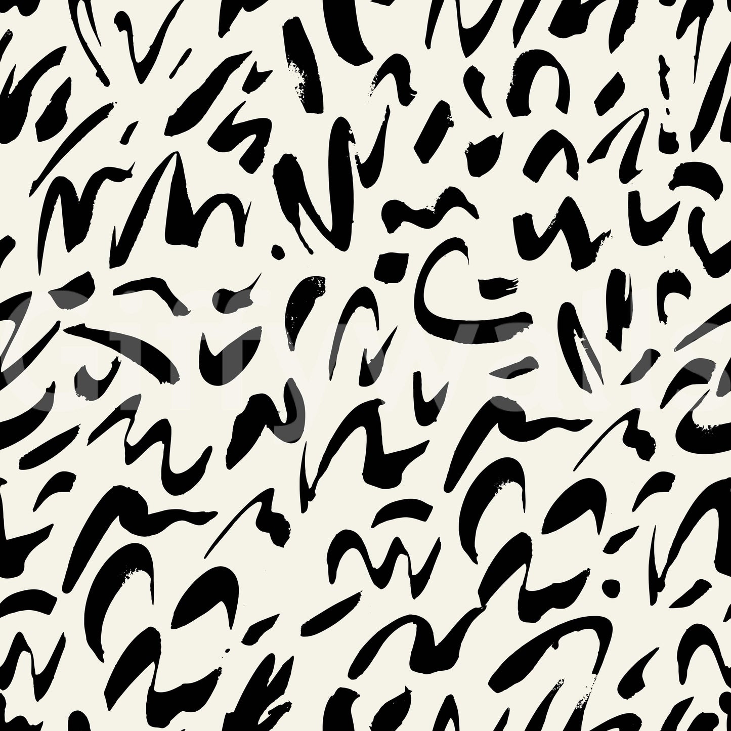 A seamless pattern of doodles on a wall