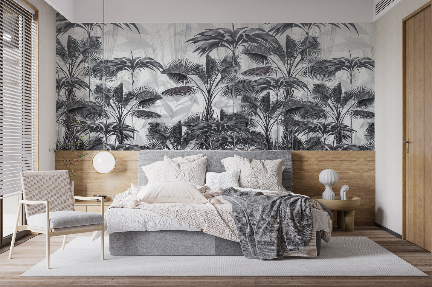 Bushy Palms in Calm Tropical Setting