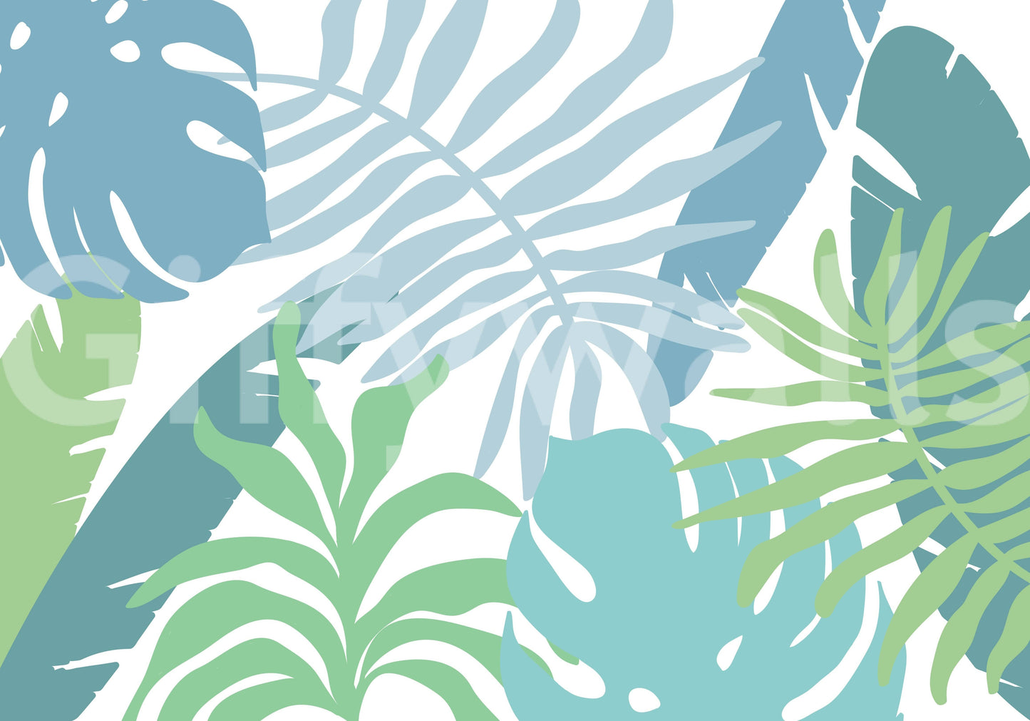 A high-quality serene leaf wall mural for walls.