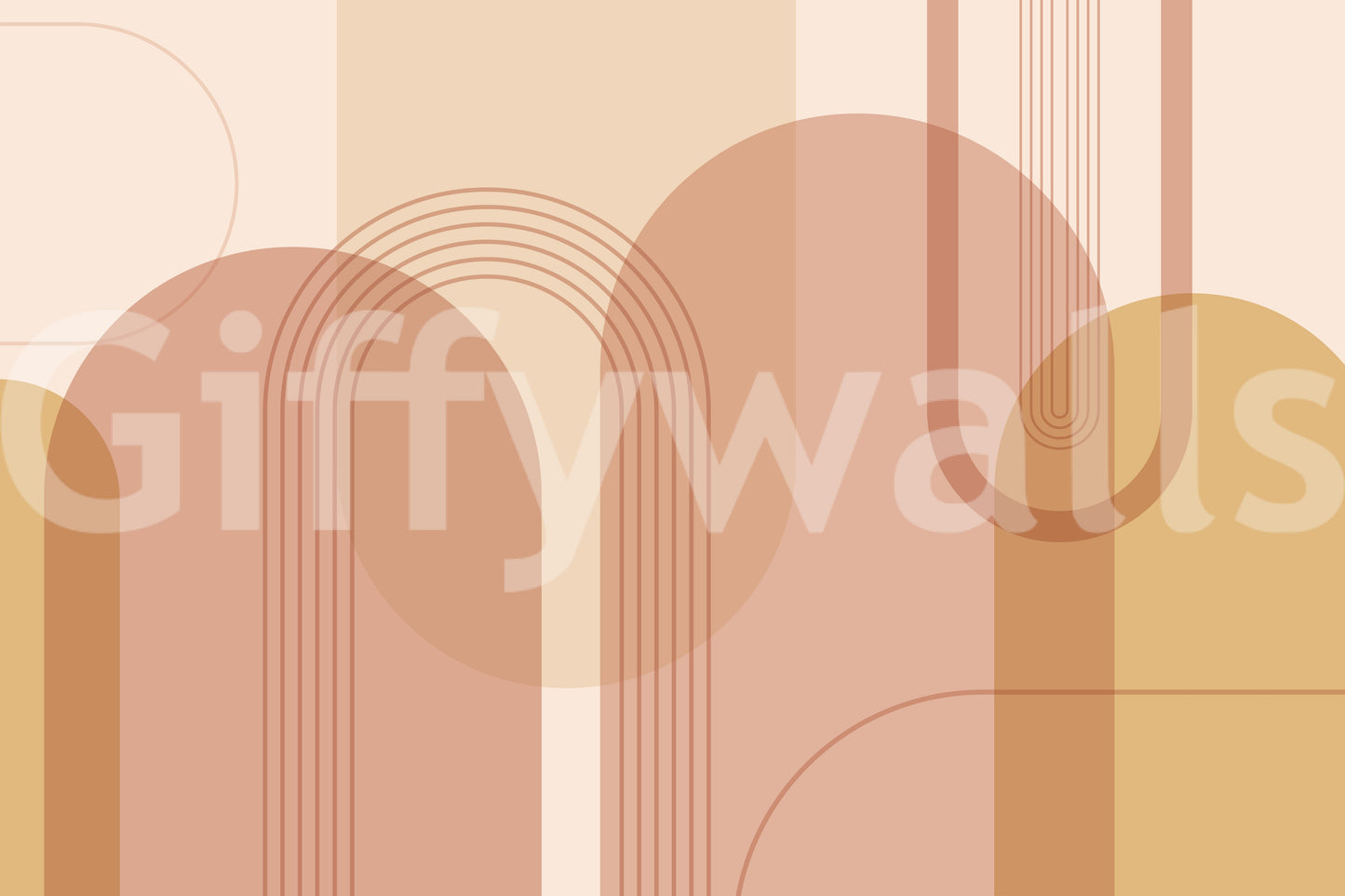 Minimalist peach abstract wall mural