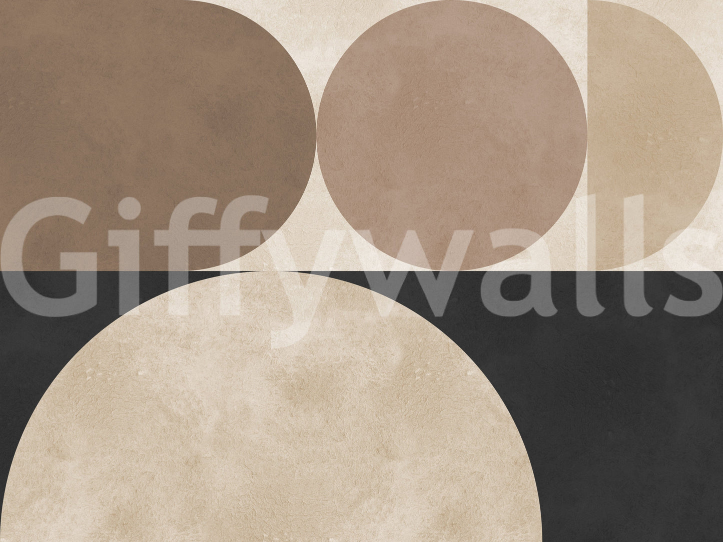 A calming modern design wallpaper mural that defines a space.