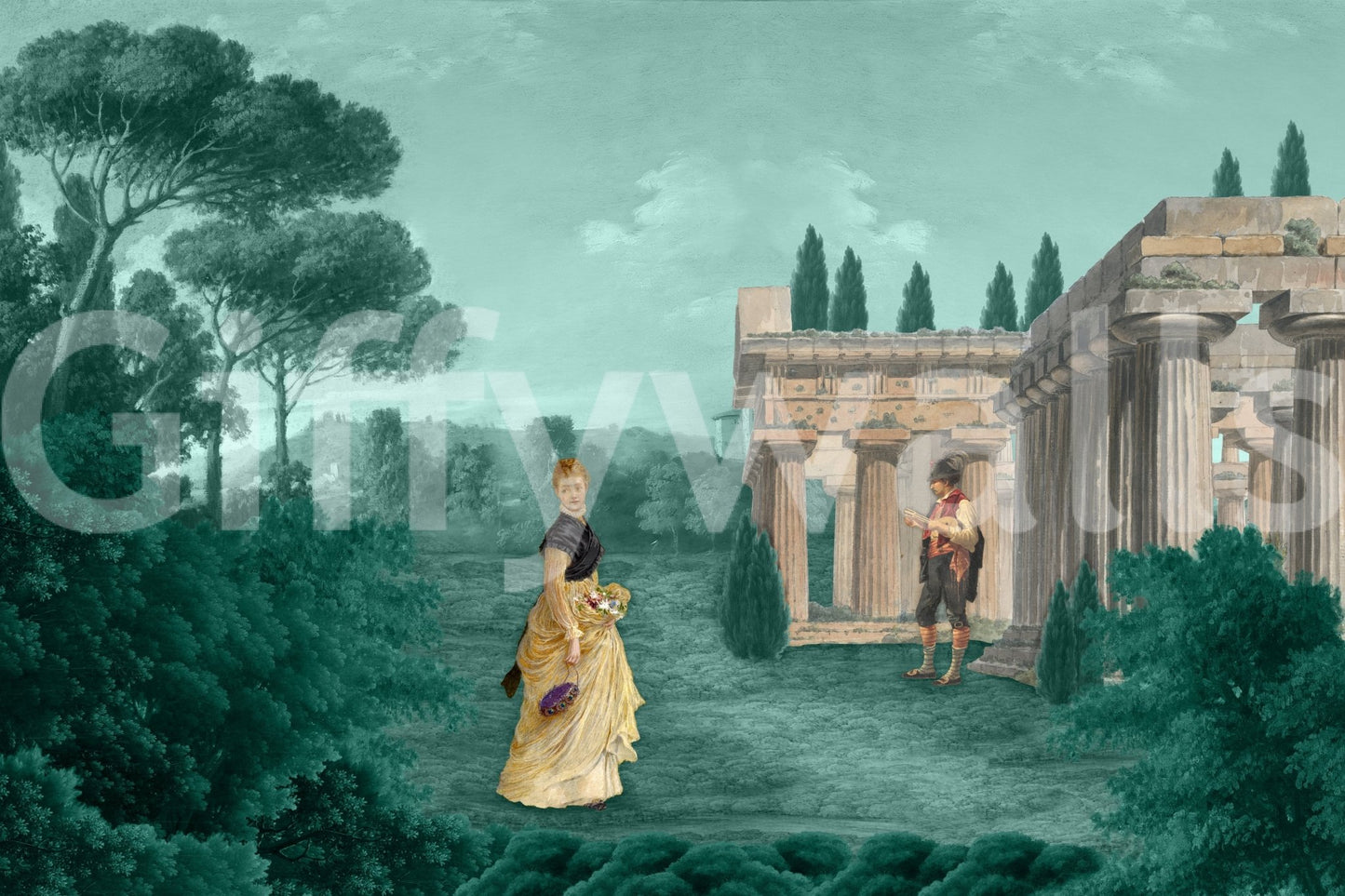 Classical Garden Retreat Wall Mural