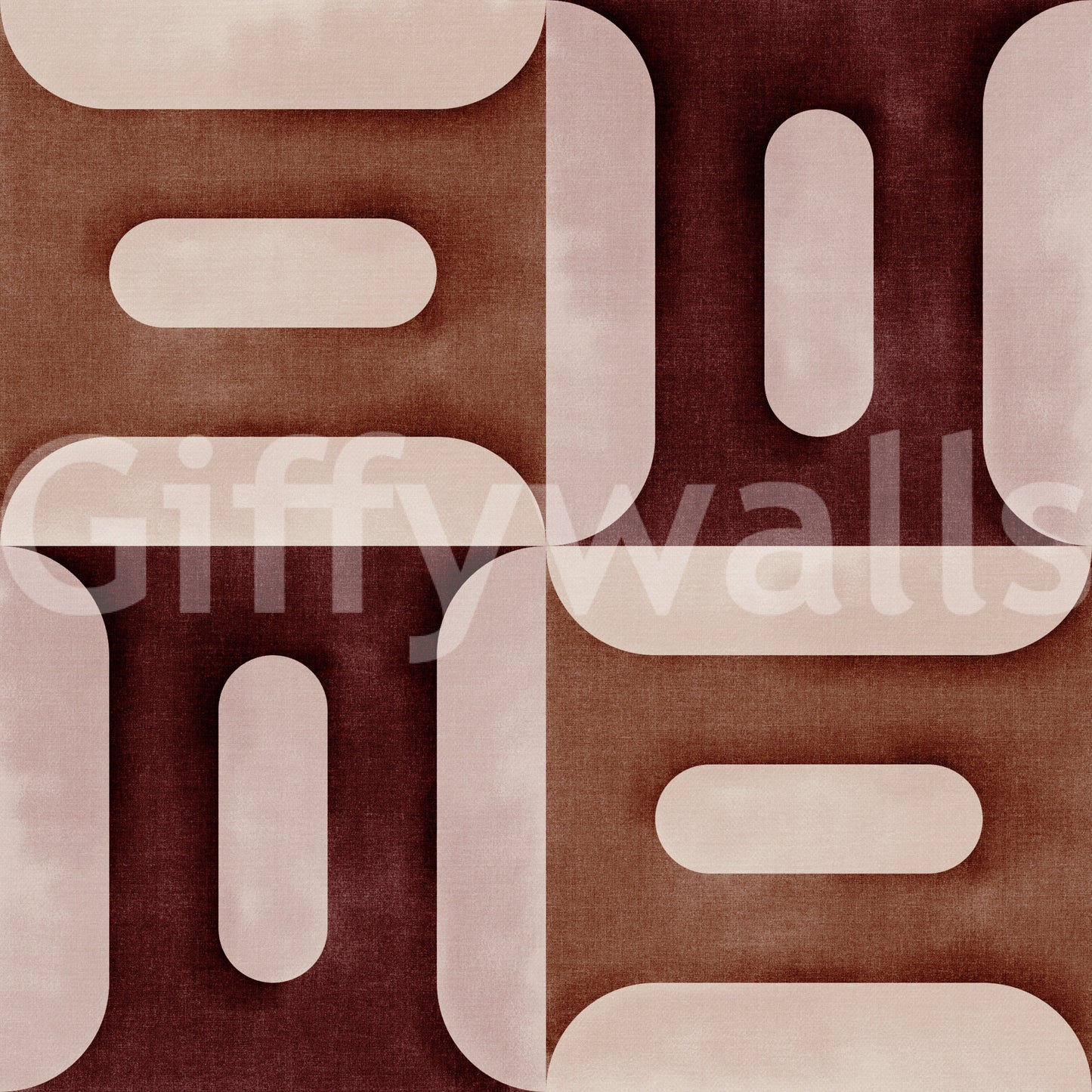 Moderni teksturoitu geometrinen savitapetti