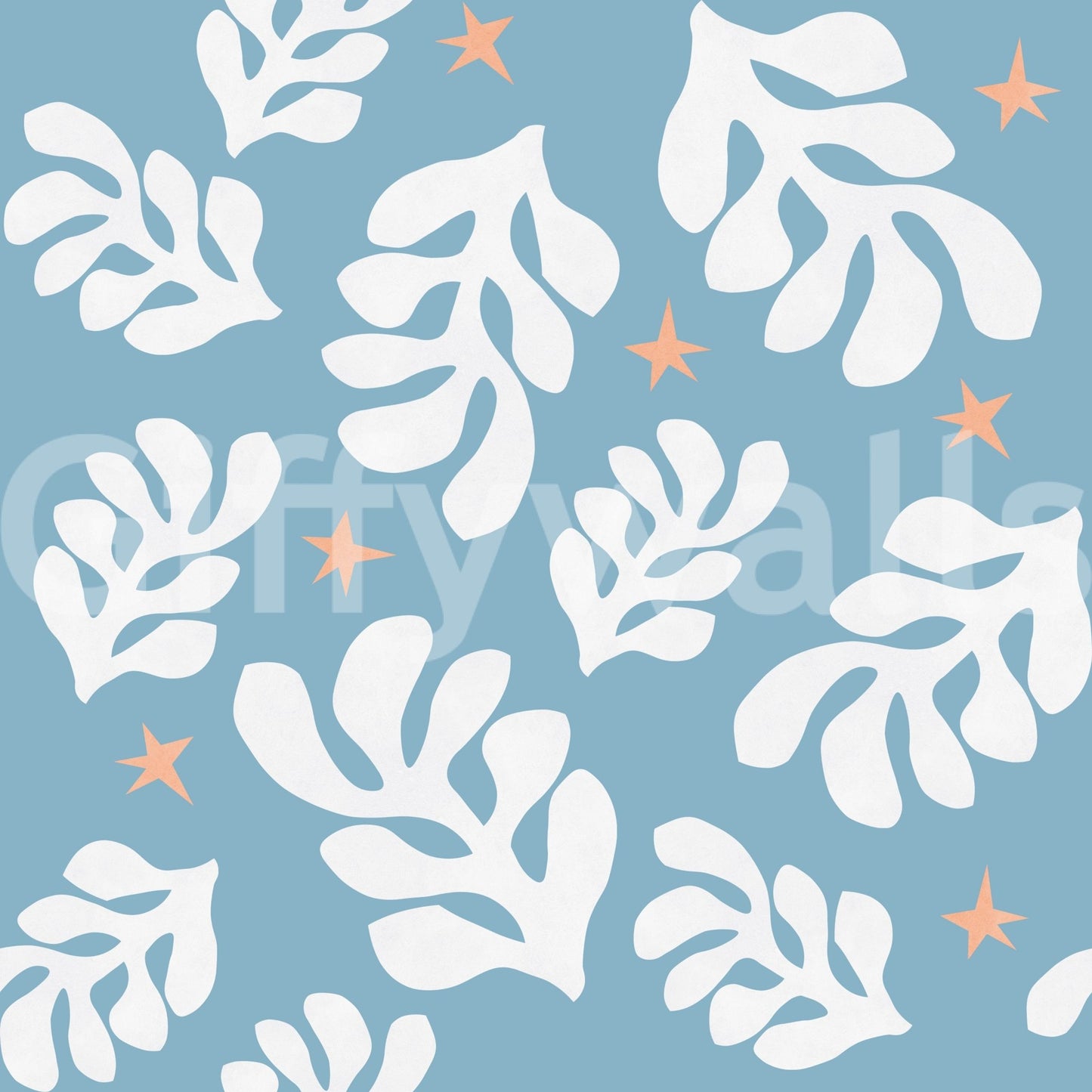 The mural acts as a beautiful and calming focal point.