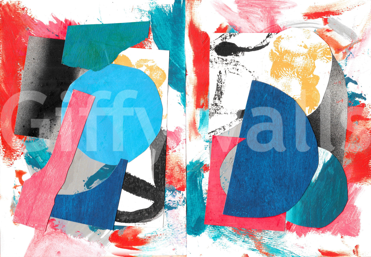 Collage Chaos Wall Mural