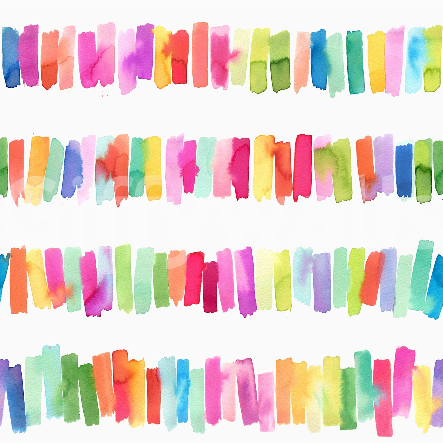 Farverige børstestræk striber regnbue tapet