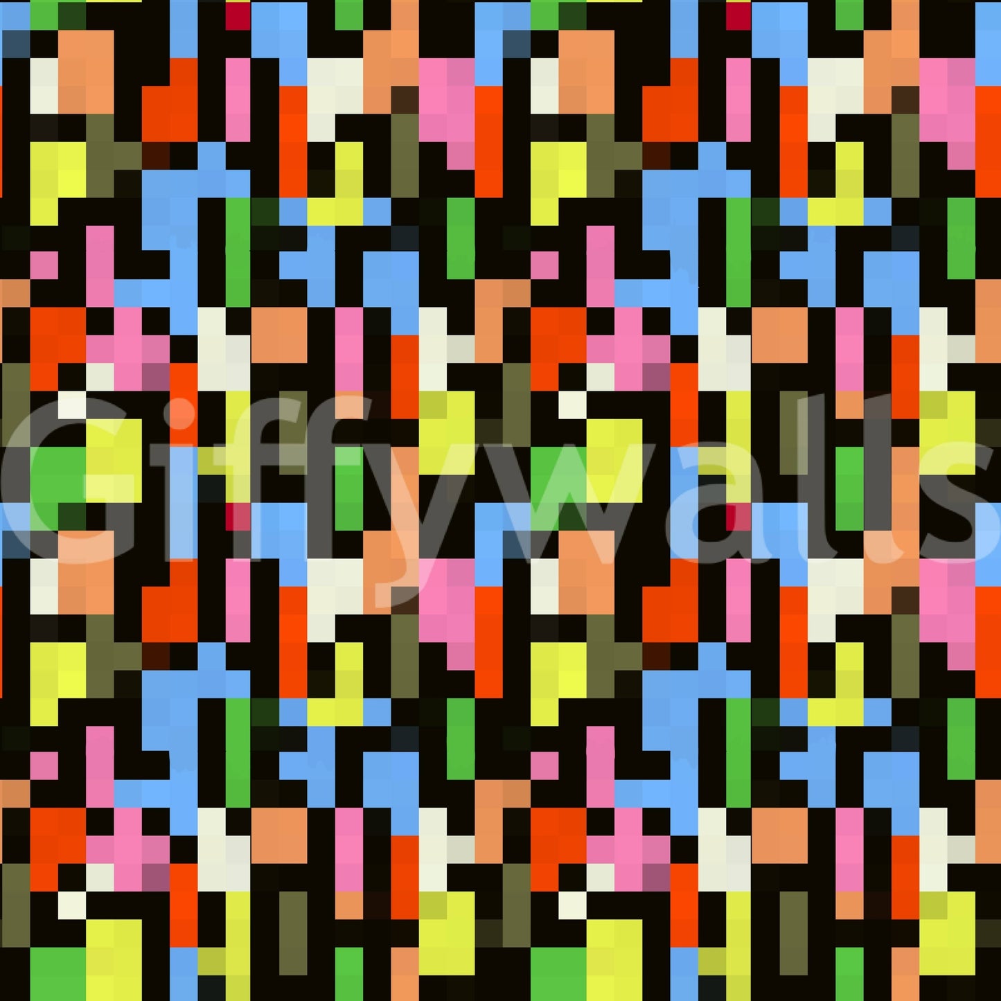 A beautiful abstract art wall mural for a living room.