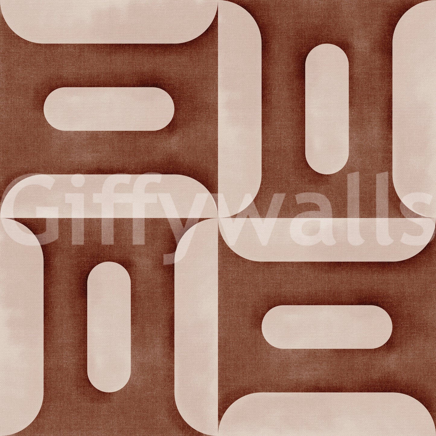 Papel pintado moderno de cobre con geometrías texturizadas