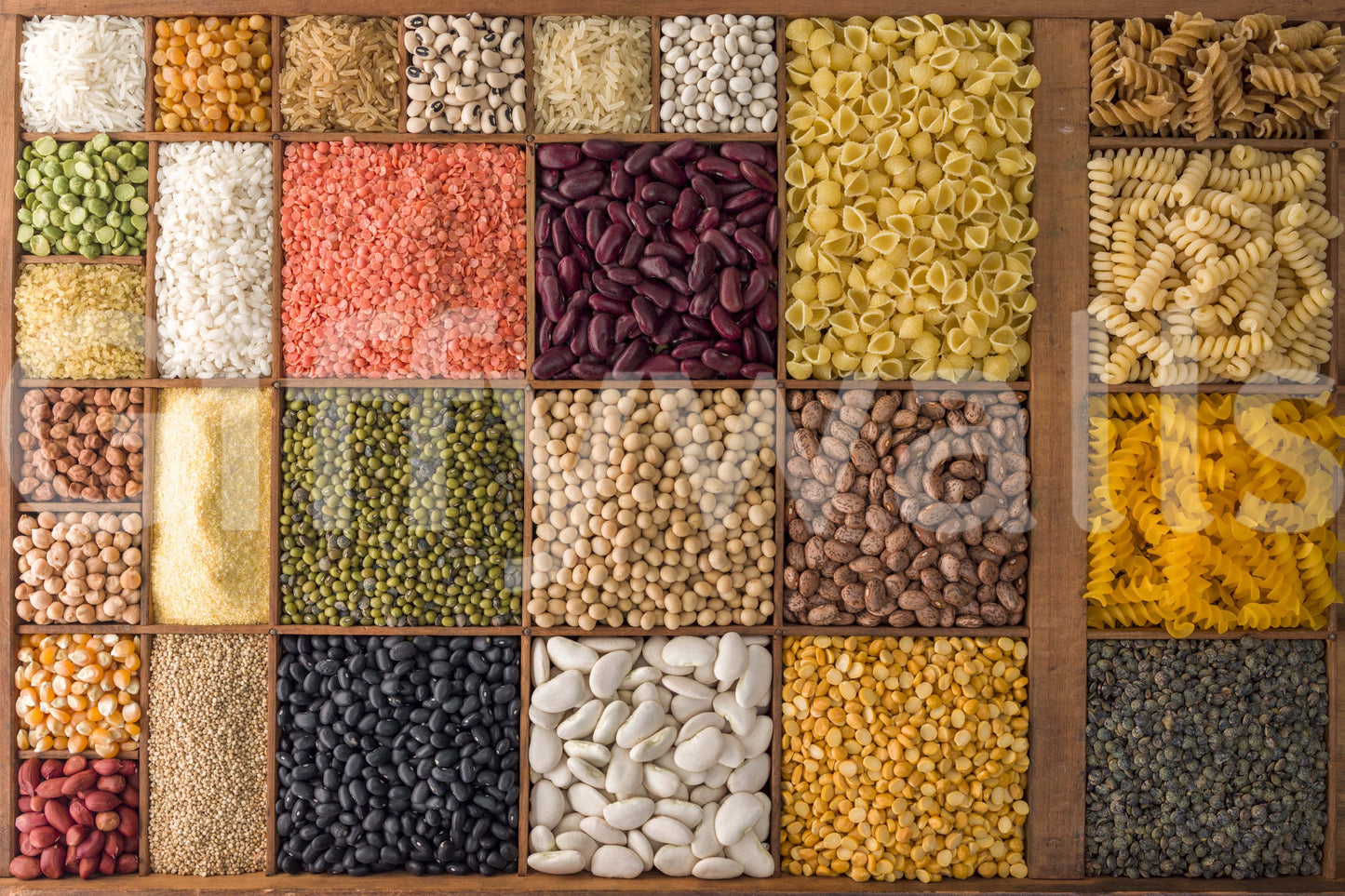 Grocery staples imagery for your room on Culinary Canvas wall covering.