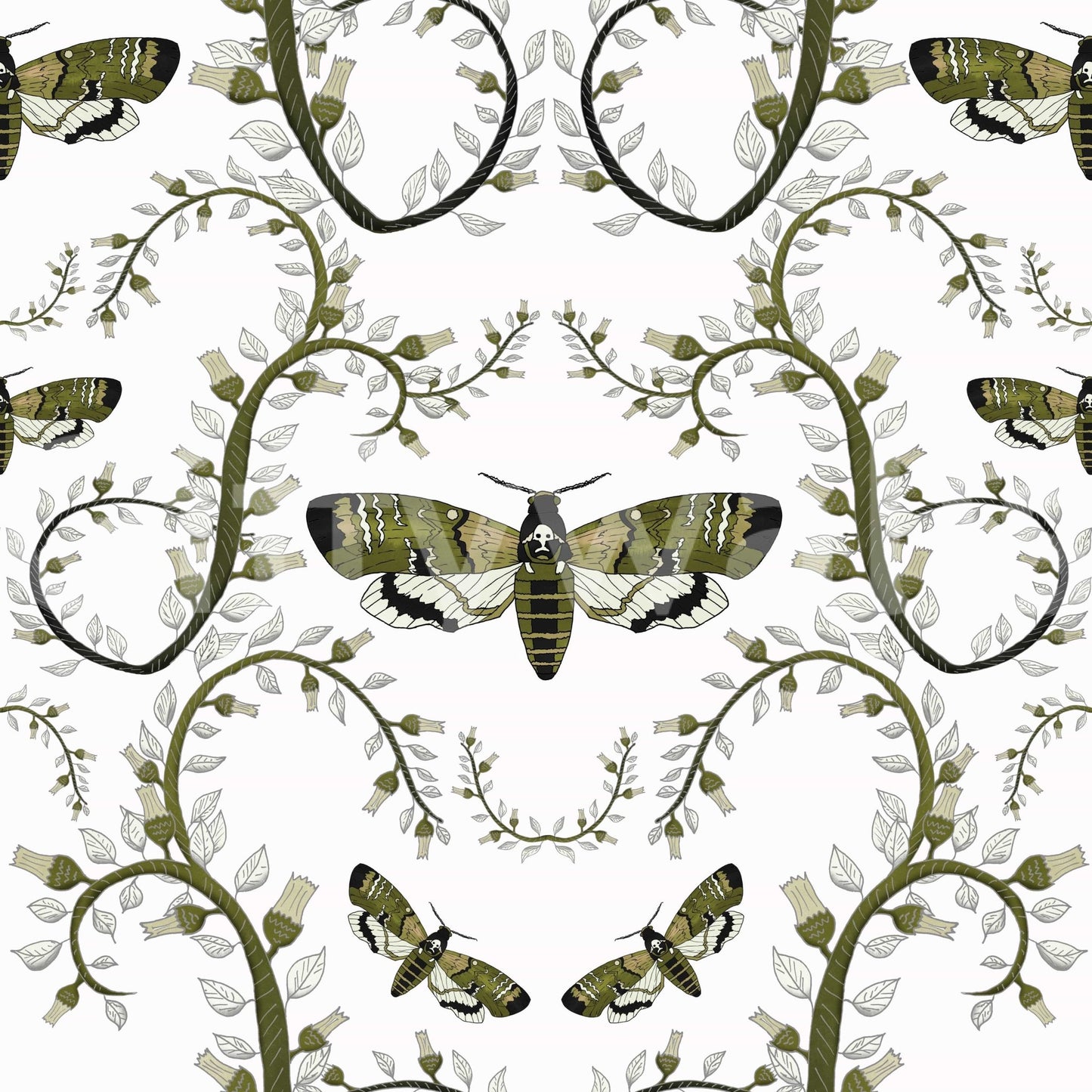 Death's - Head Hawkmoth Garden Wallpaper