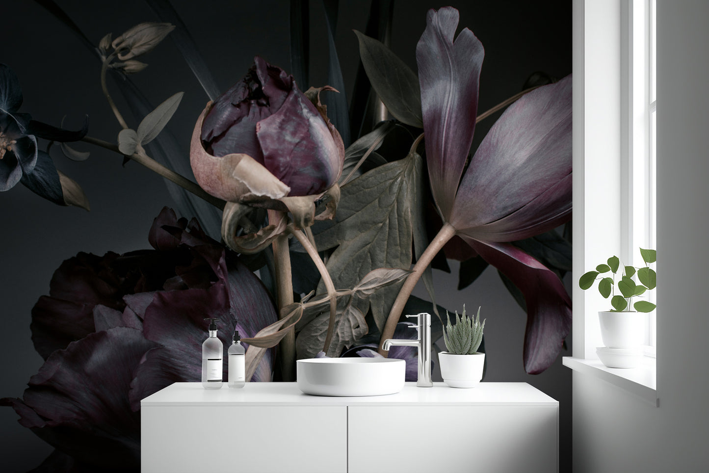 Artistic Floral Arrangement Wall Mural