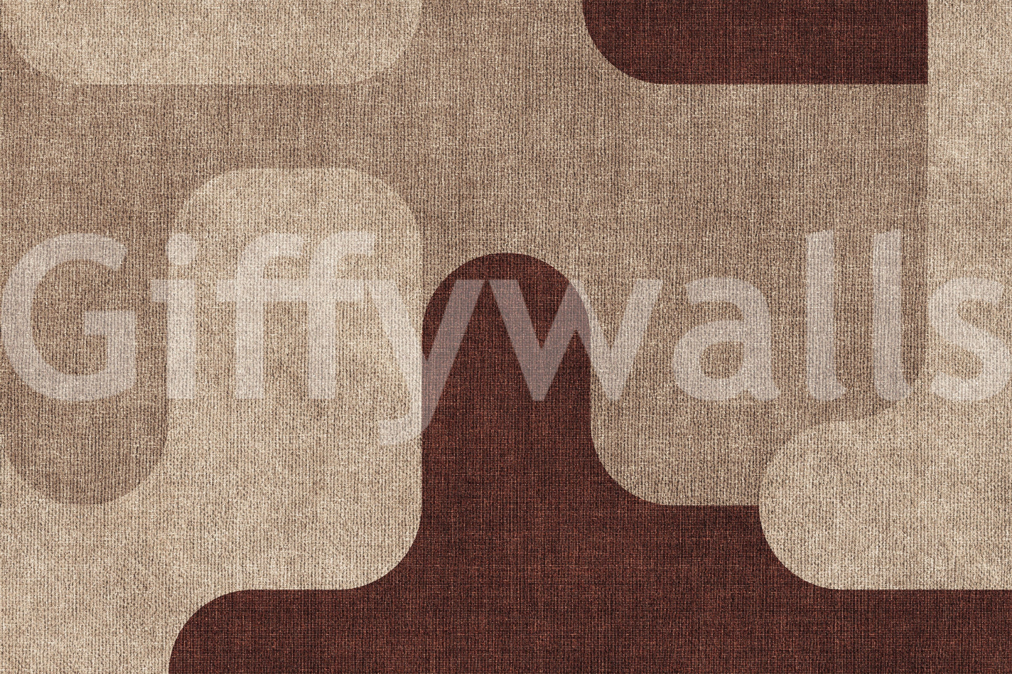 Woven look Earthy Curves Design, non-pasted fabric finish.