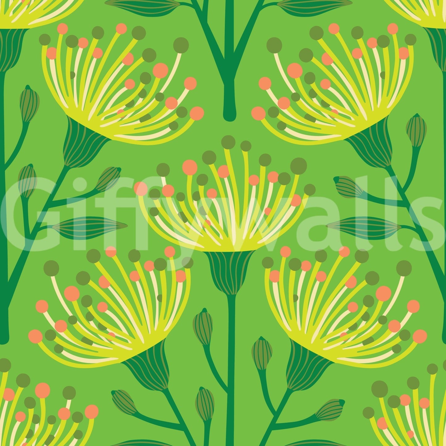 The design is non-realistic and interpretive.