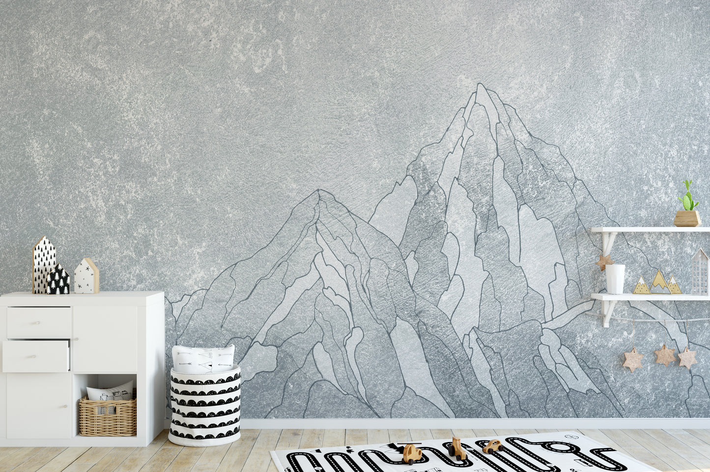 Modern Everest snow mountain wallpaper for wall design.
