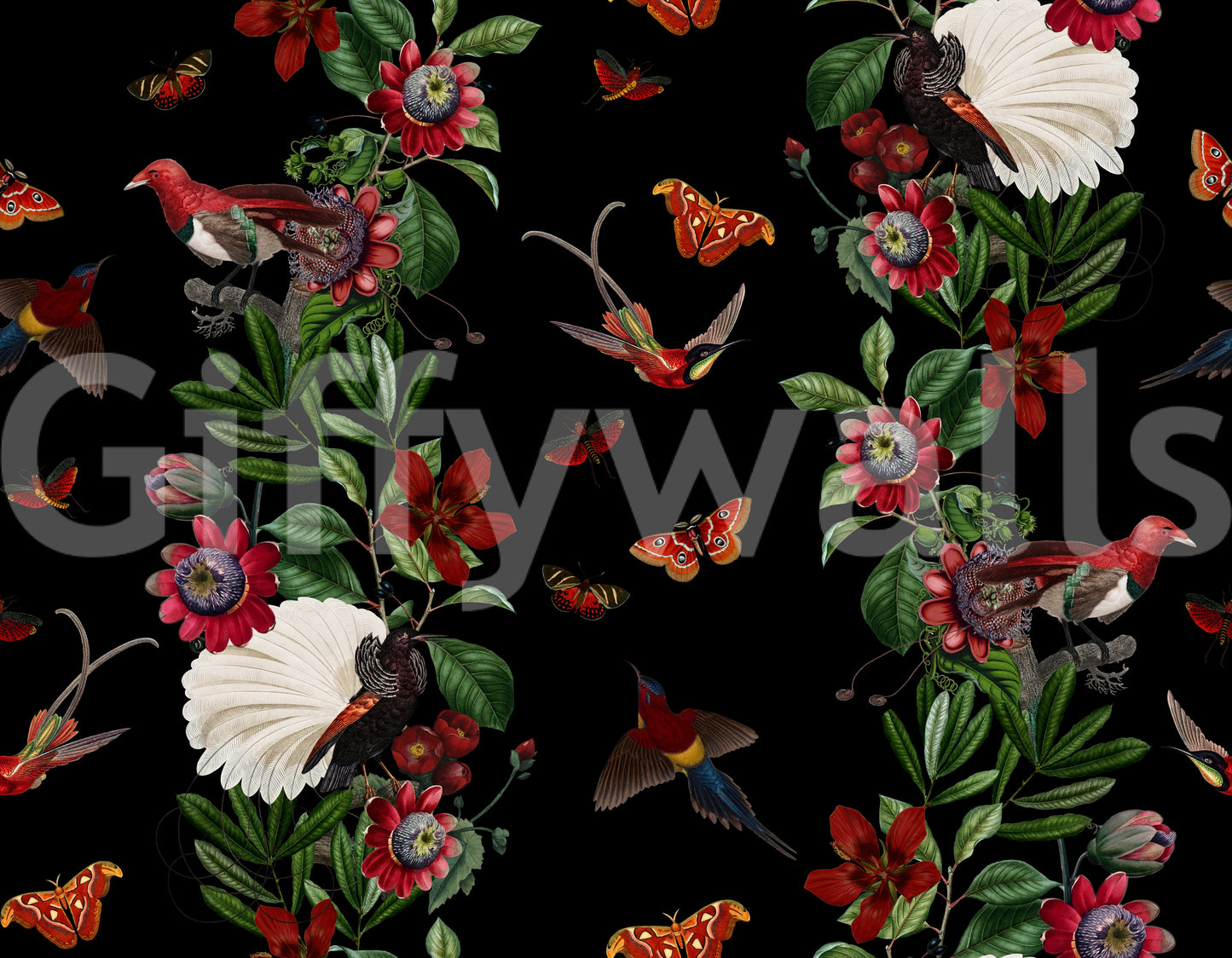 Captivating tropical wallpaper for creating a nighttime paradise