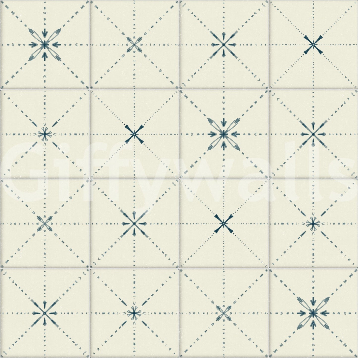 Farmhouse Delicate Backsplash Blue Wallpaper