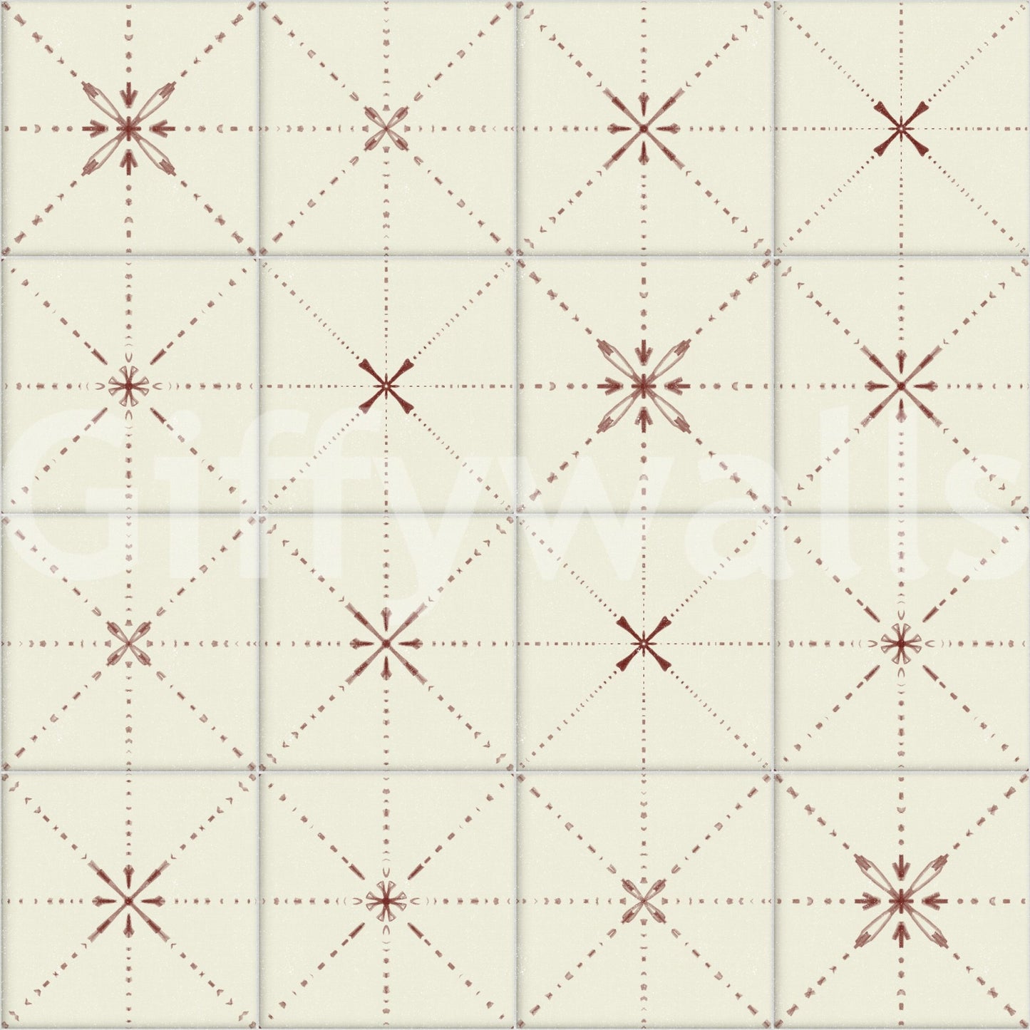 Farmhouse Delicate Backsplash Clay Wallpaper