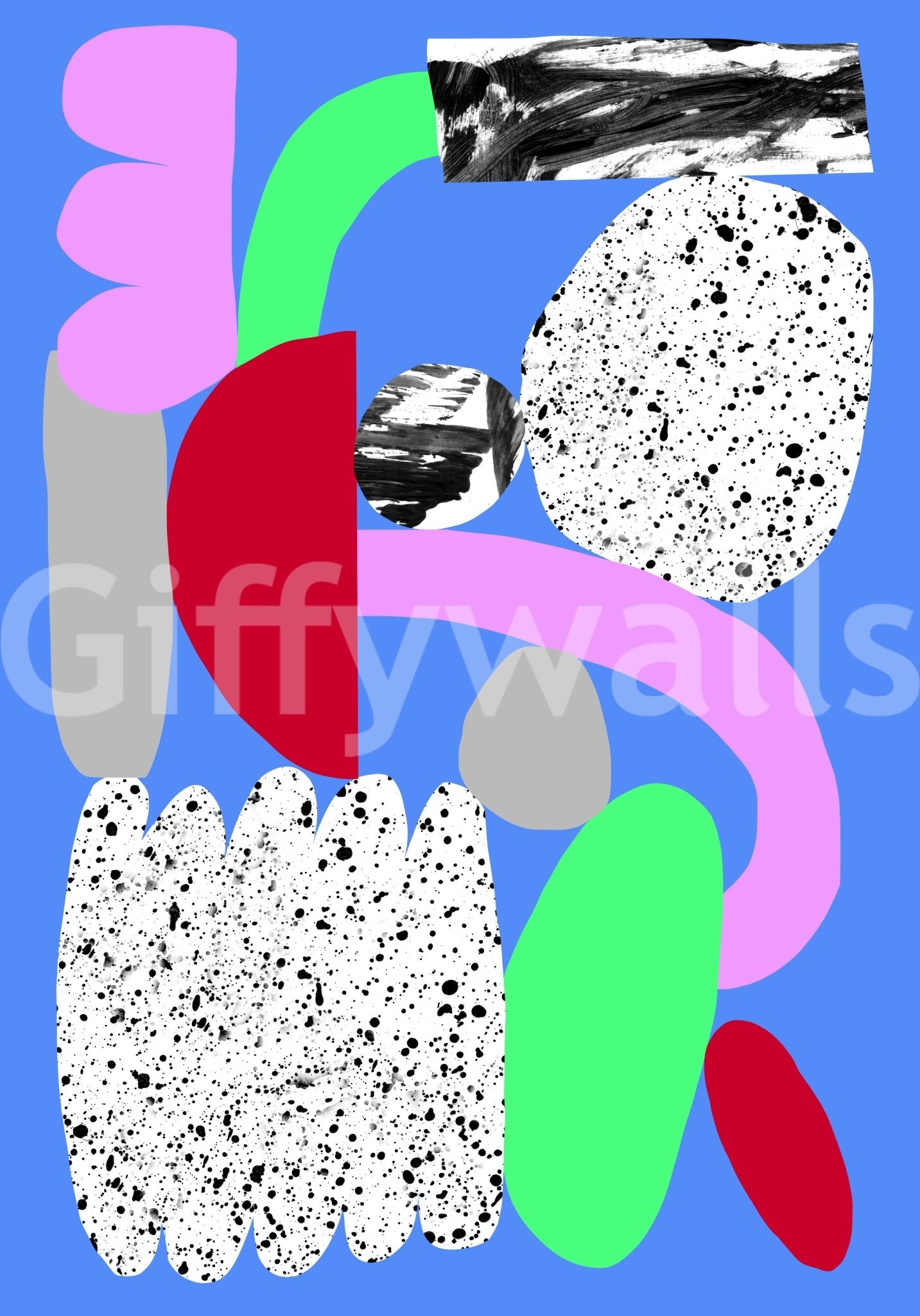 Subtle and artistic Flakes Wall Mural with intricate design