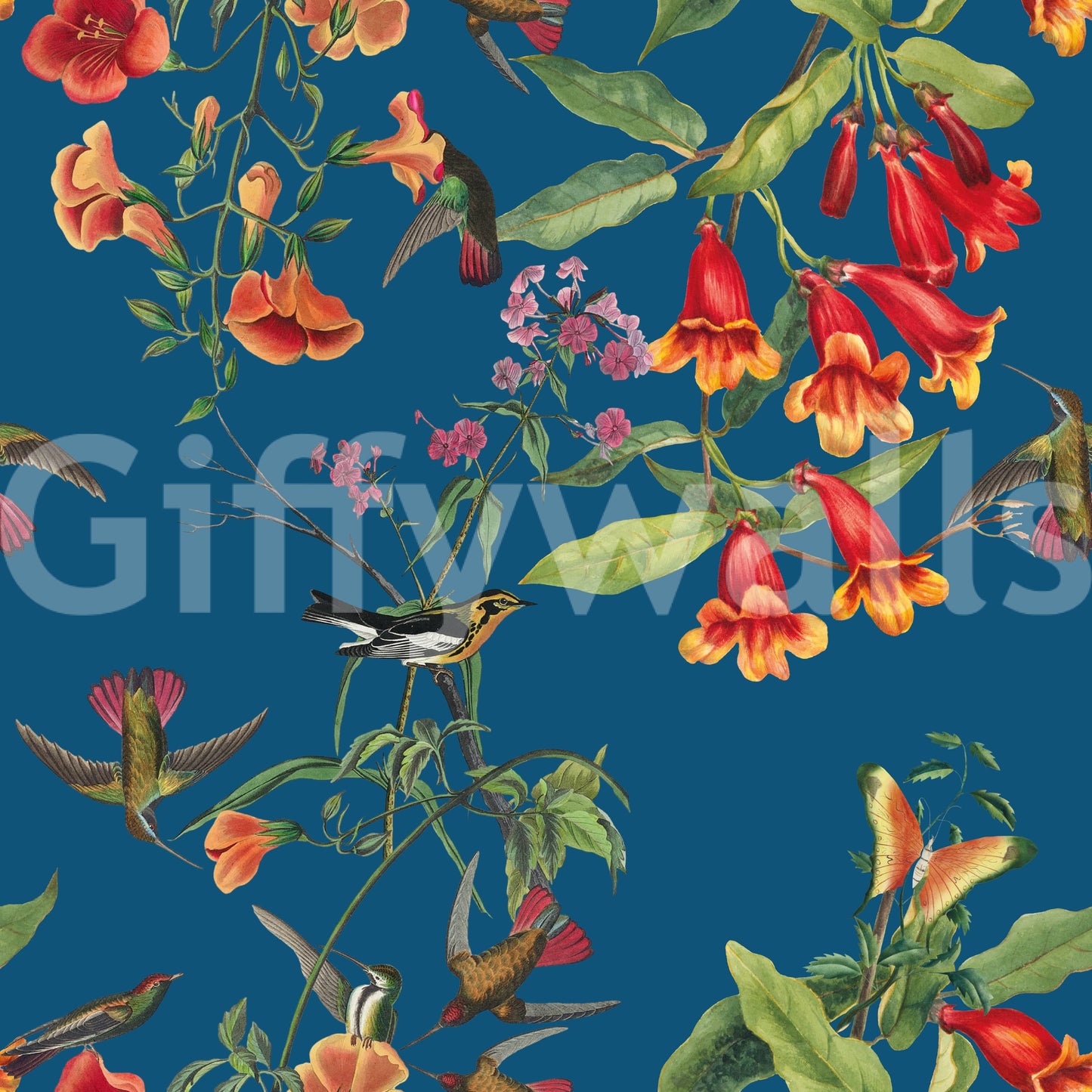 A high-quality serene flower wall mural for walls.