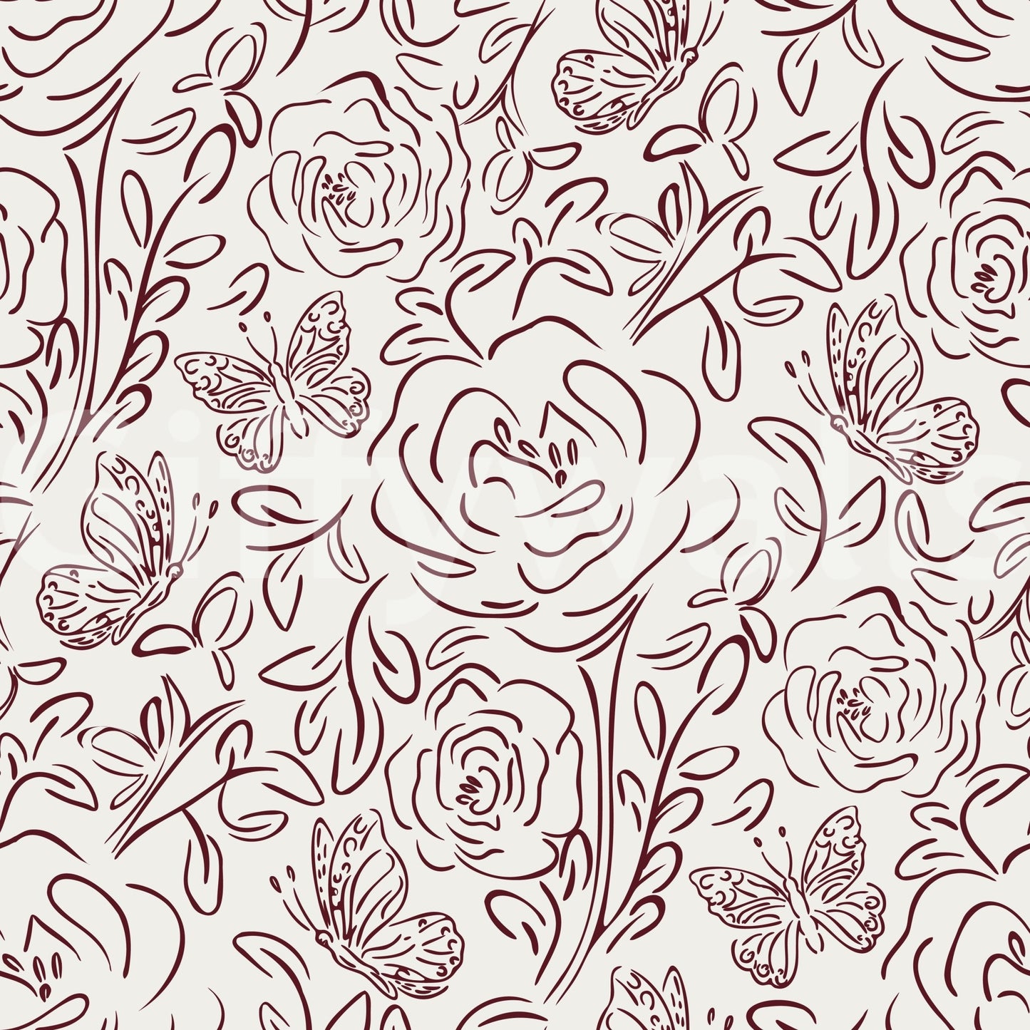 Floral Line Dance Wallpaper