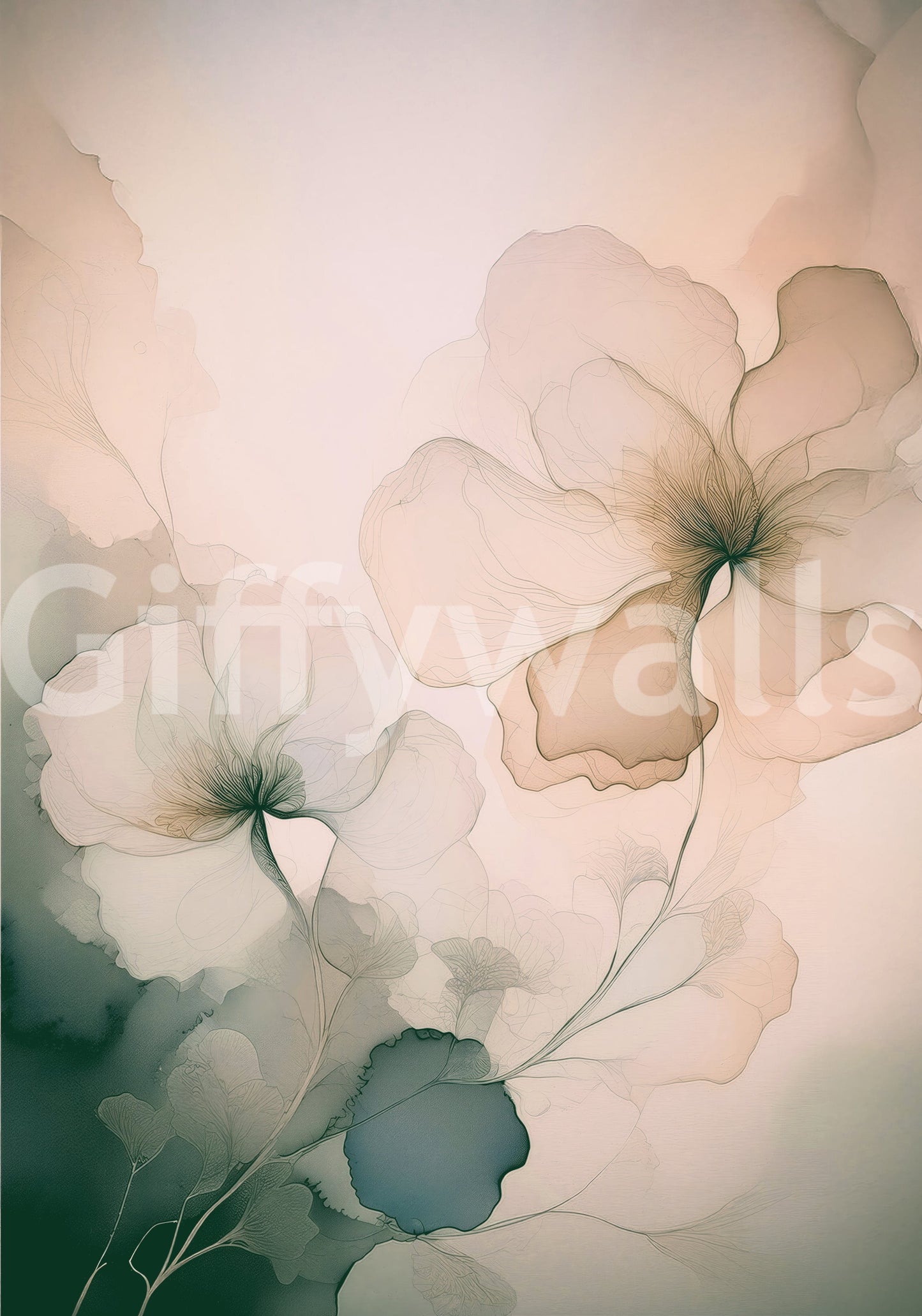 Soft Whispering Petals Wall Mural