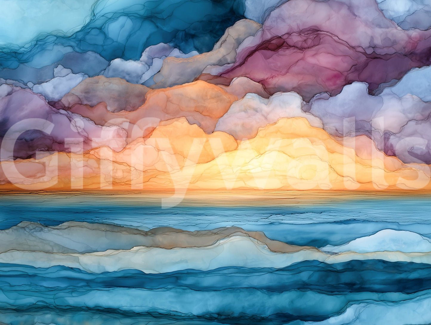 Soft artistic wallpaper for creative interiors