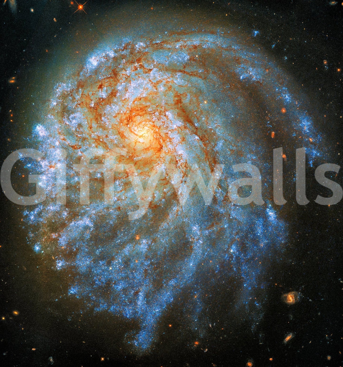 The design is non-realistic and interpretive.